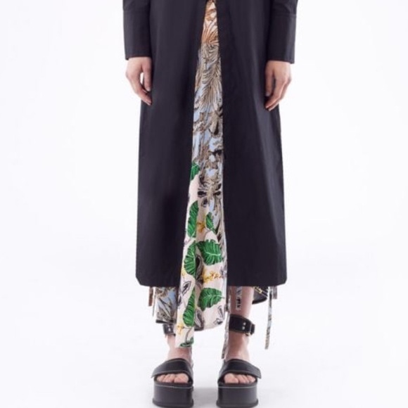 3.1 Phillip Lim Long Shirt Jacket Modern Minimalist Black NWT - Picture 5 of 13